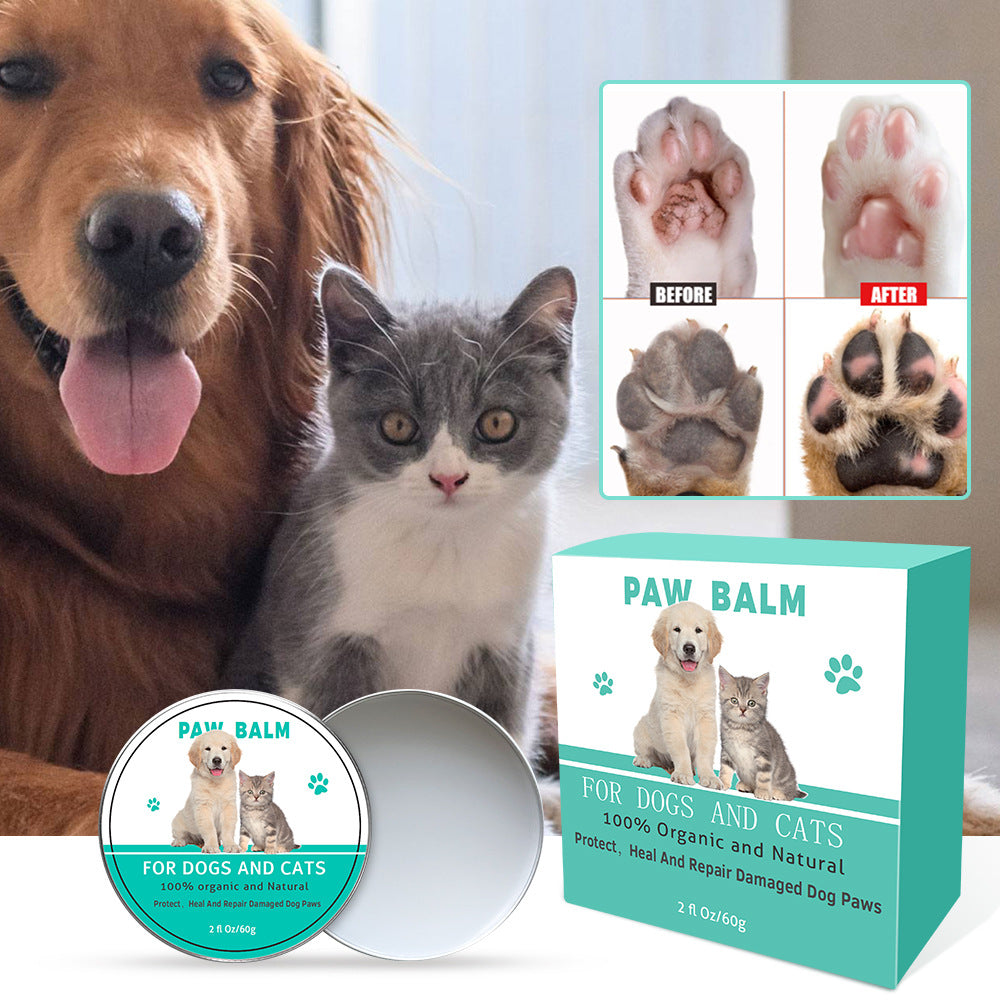 All-Season Organic Paw Balm for Dogs & Cats — Protects, Heals & Soothes Dry Paws