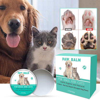 All-Season Organic Paw Balm for Dogs & Cats — Protects, Heals & Soothes Dry Paws