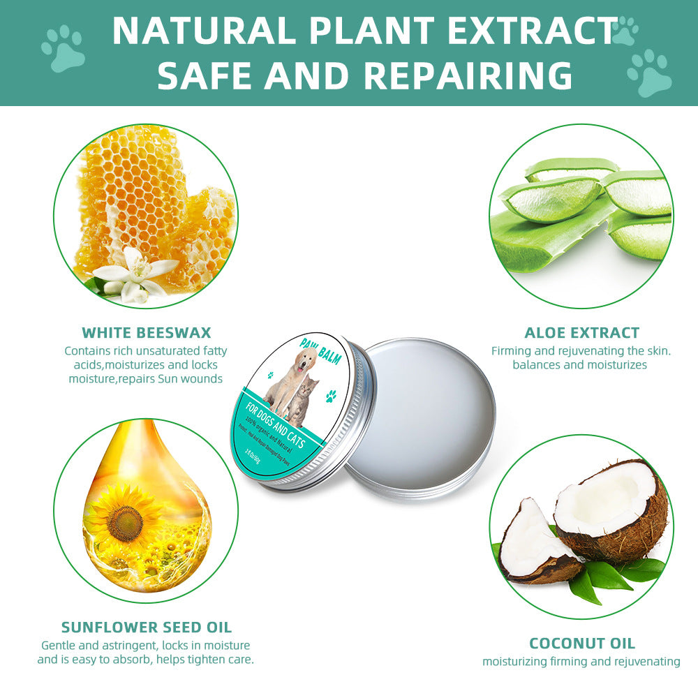 All-Season Organic Paw Balm for Dogs & Cats — Protects, Heals & Soothes Dry Paws