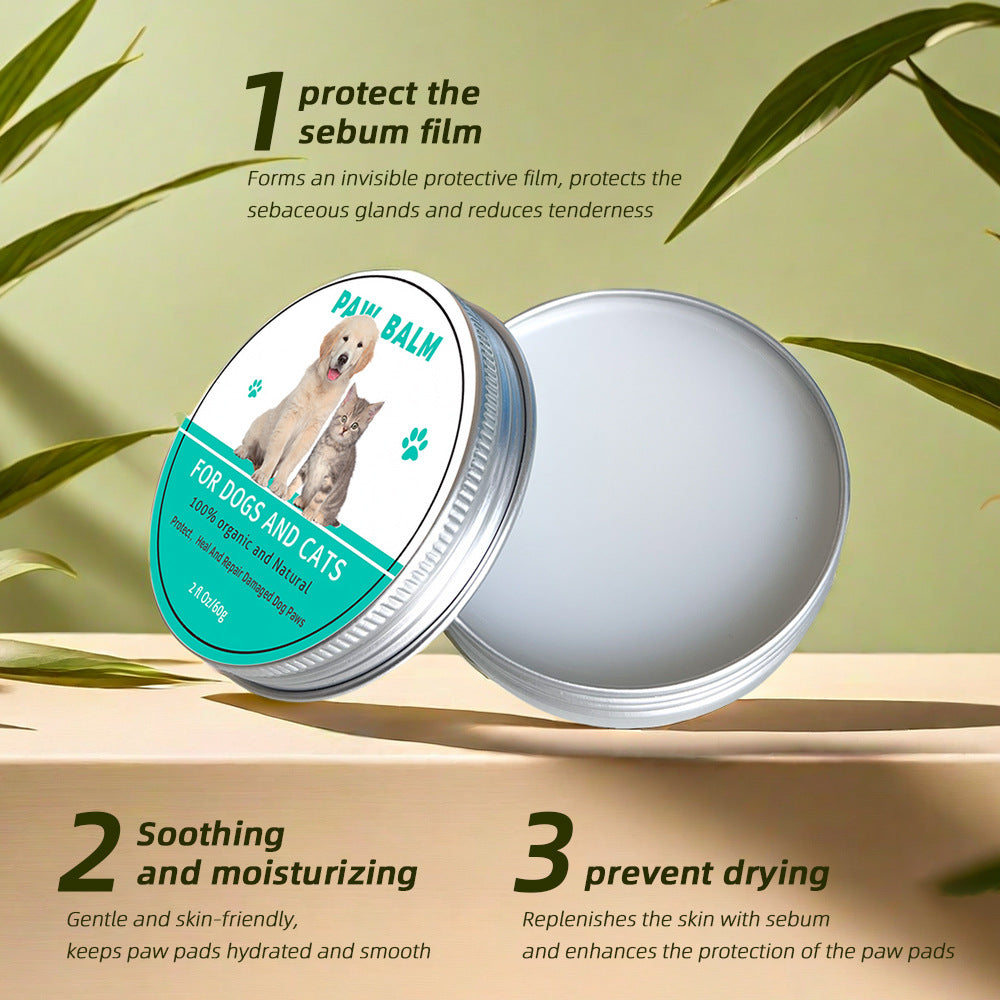 All-Season Organic Paw Balm for Dogs & Cats — Protects, Heals & Soothes Dry Paws